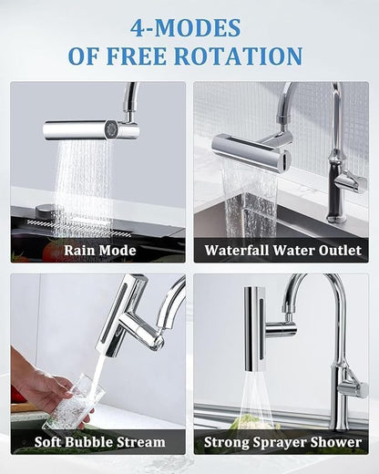 Kitchen Faucet with Rainfall, Waterfall,